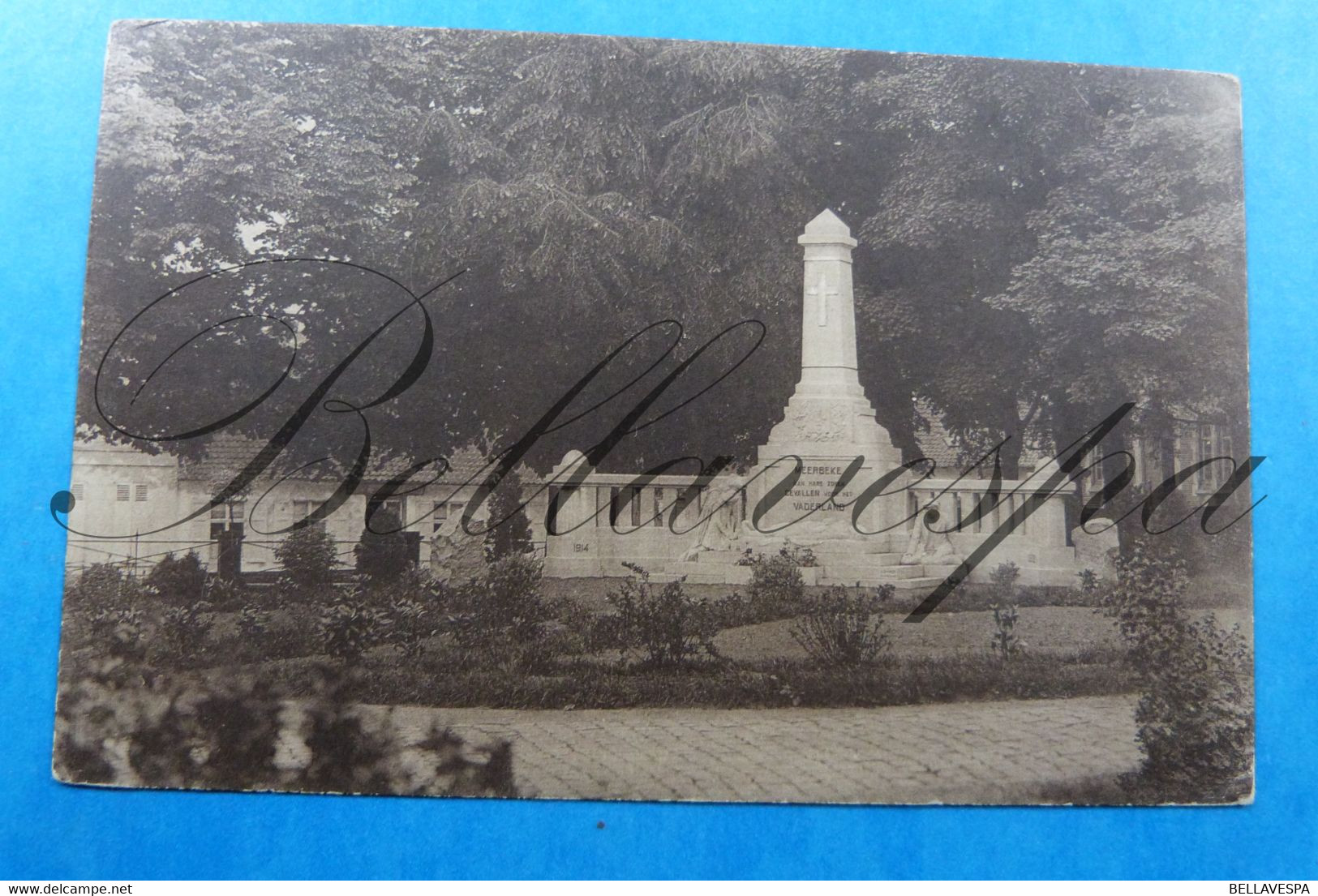 Meerbeke Ninove. 2 X Cpa Monument  Sclupteur G.Gaudier 1914-18 - Ninove