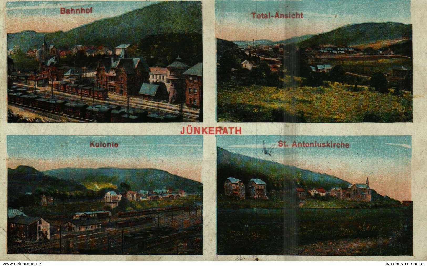 JÜNKERATH/Eifel 1. Bahnhof 2. Total-Ansicht 3. Kolonie 4. St.Antoniuskirche - Gerolstein
