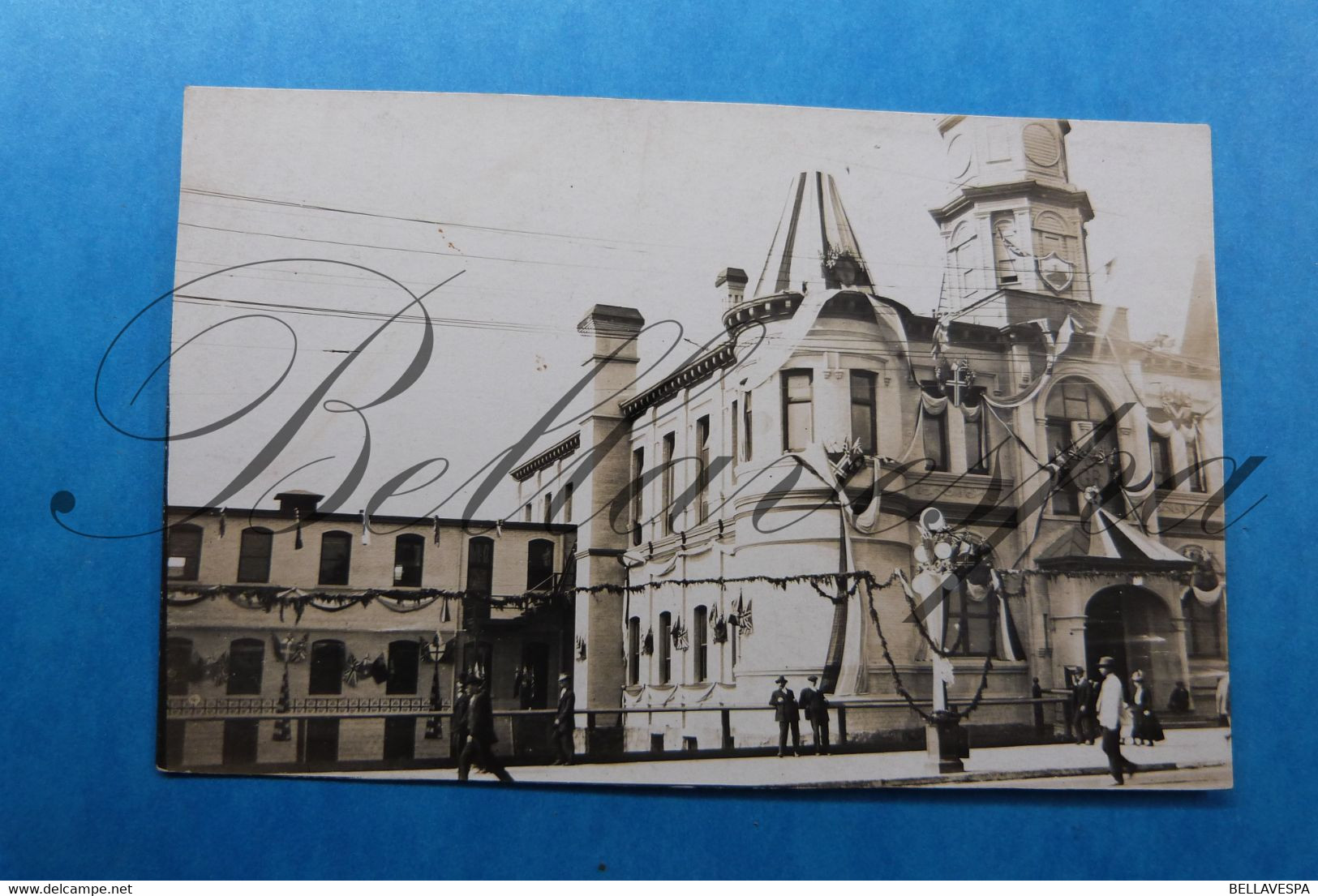 City Hall Exposition Evenement  "G.R." RPPC Carte Photo Veritable - Esposizioni