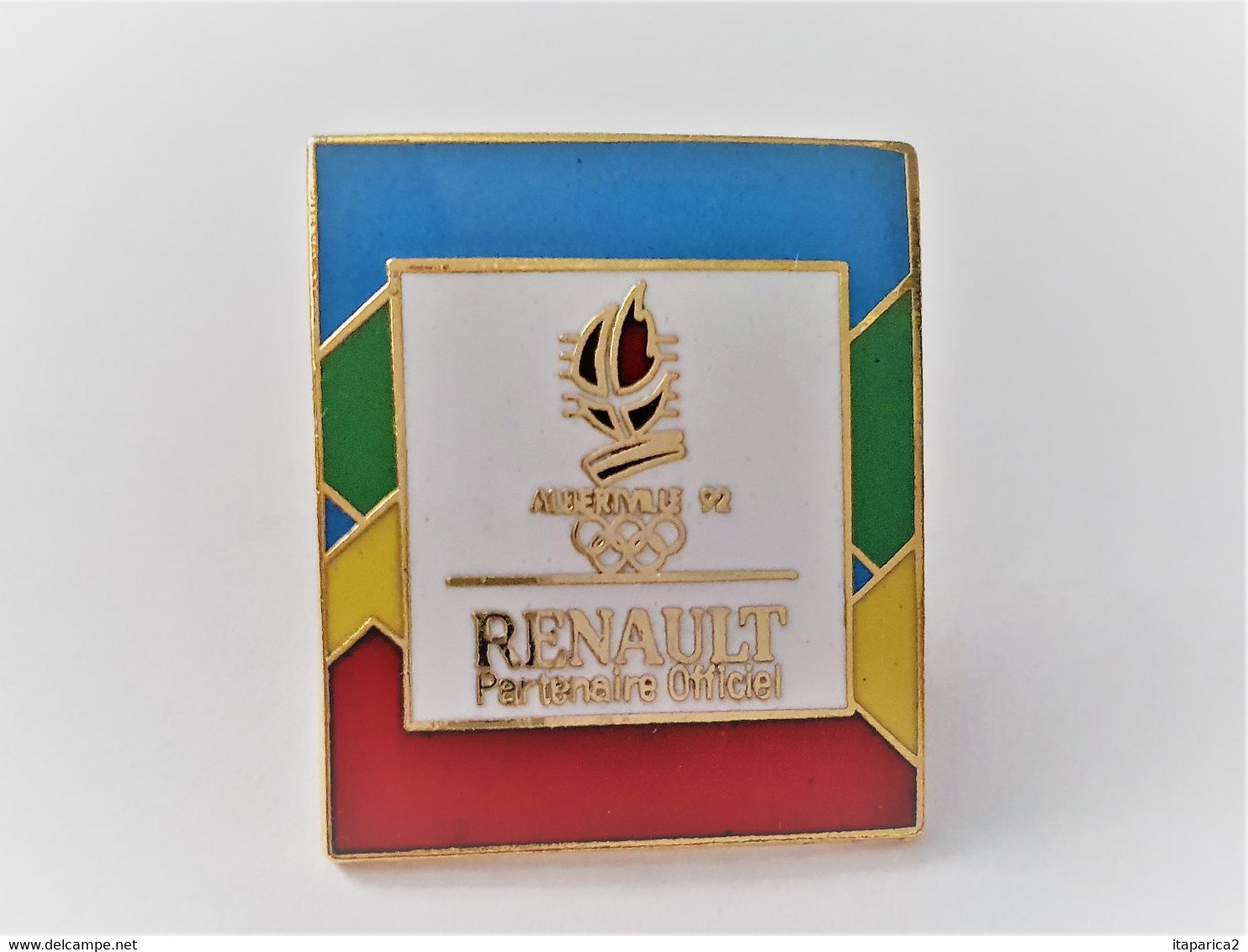 PINS JEUX OLYMPIQUES ALBERTVILLE 92 RENAULT PRTENAIRE OFFICIEL Fond Blanc / 33NAT - Jeux Olympiques