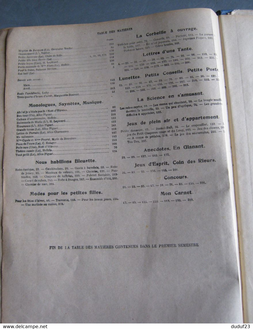 ALBUM LA SEMAINE DE SUZETTE 1927 DU N° 1 AU N° 26 - 23ème ANNEE  1er SEMESTRE - BECASSINE BLEUETTE BARBE BLEUE - La Semaine De Suzette