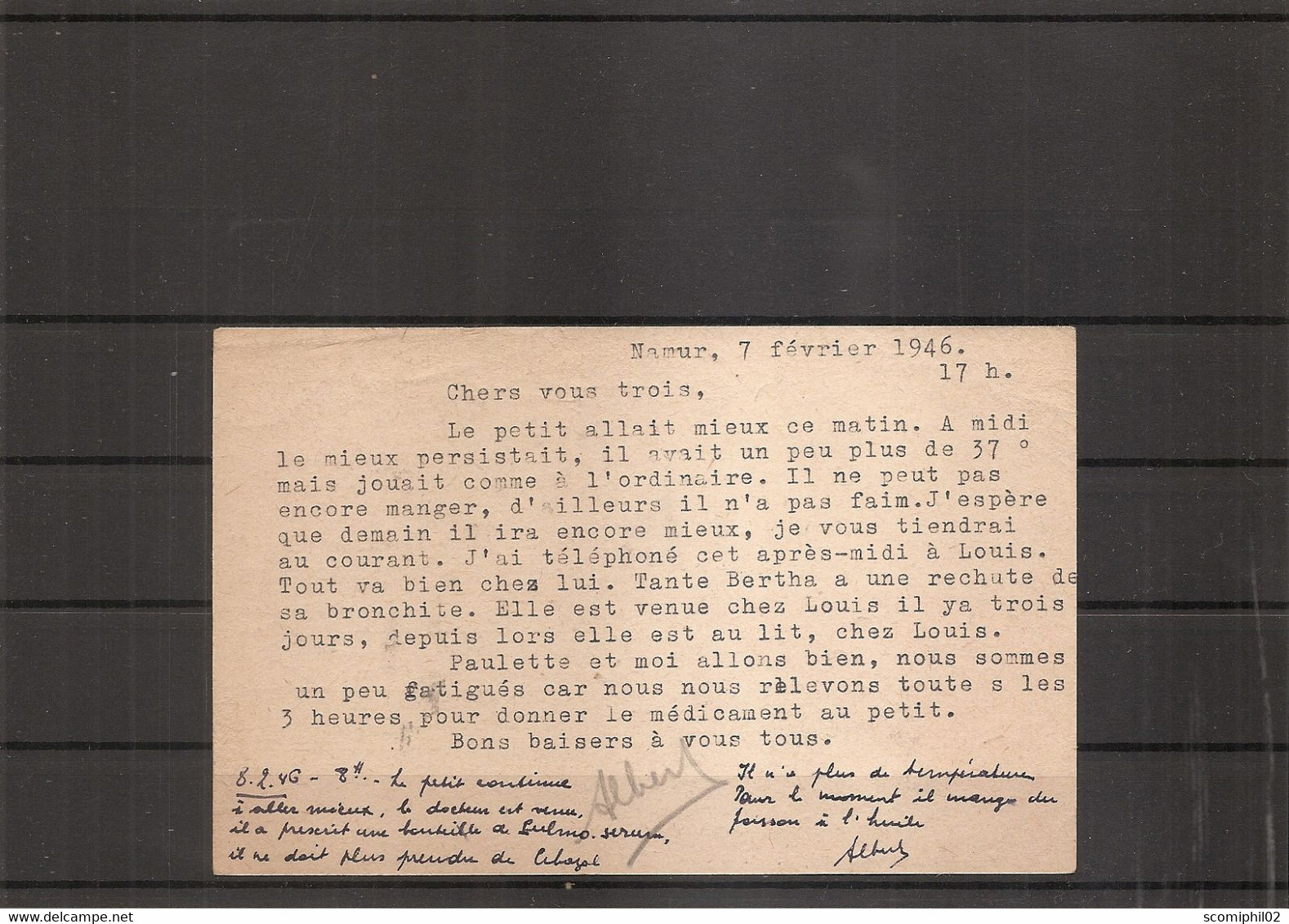 Belgique ( Publibel 615  De 1946 De Namur Vers Bruxelles à Voir) - Lettres & Documents