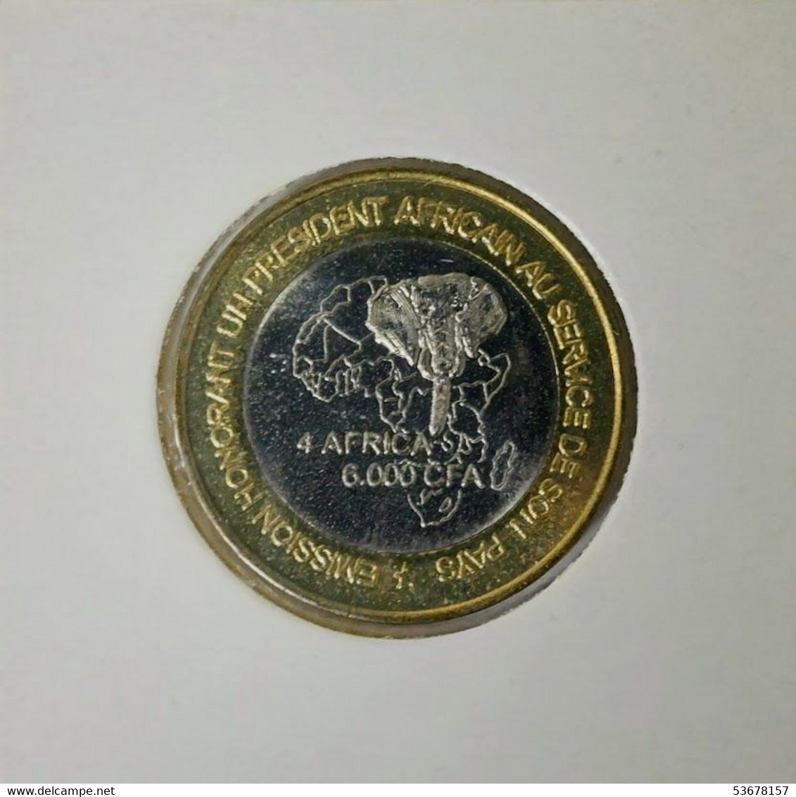 Niger - 6000 CFA Francs (2 Africa) 2005, President Mamadou Tandja, X# 14 (Fantasy Coin) (#1390) - Níger