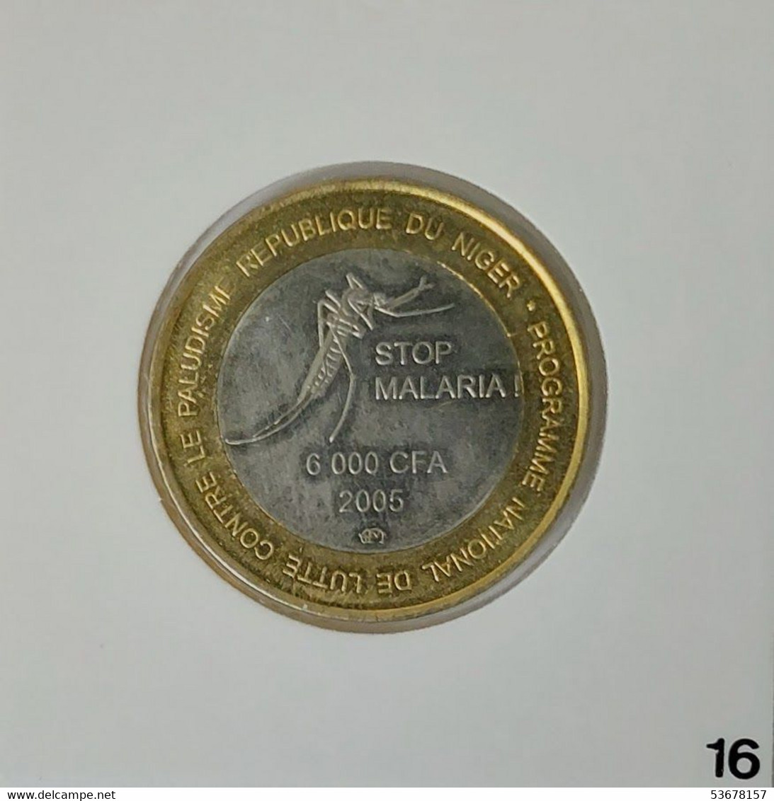 Niger - 6000 CFA Francs (2 Africa) 2005, Stop Malaria!, X# 16 (Fantasy Coin) (#1391) - Níger