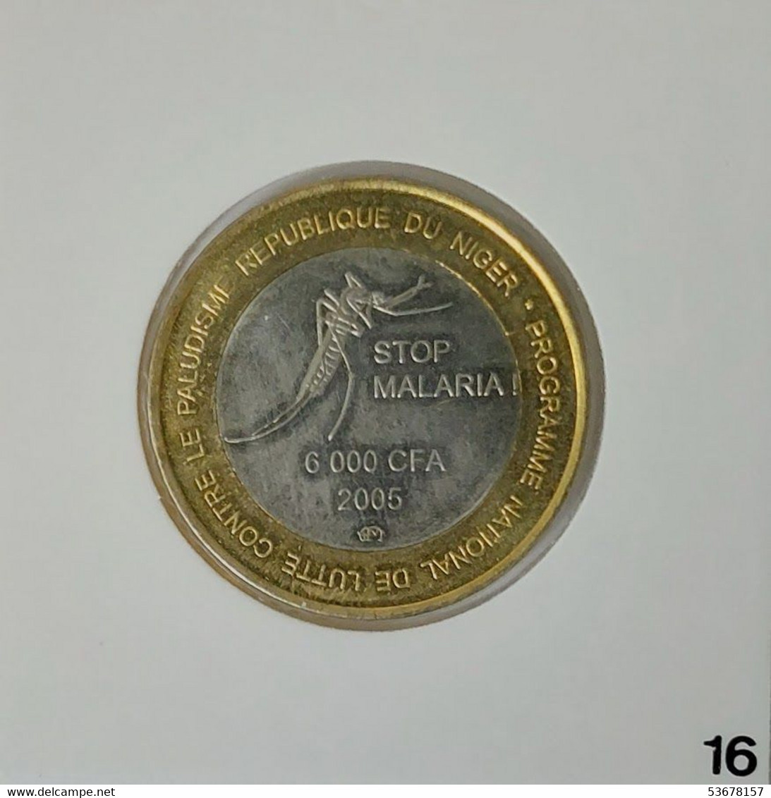 Niger - 6000 CFA Francs (2 Africa) 2005, Stop Malaria!, X# 16 (Fantasy Coin) (#1391) - Niger