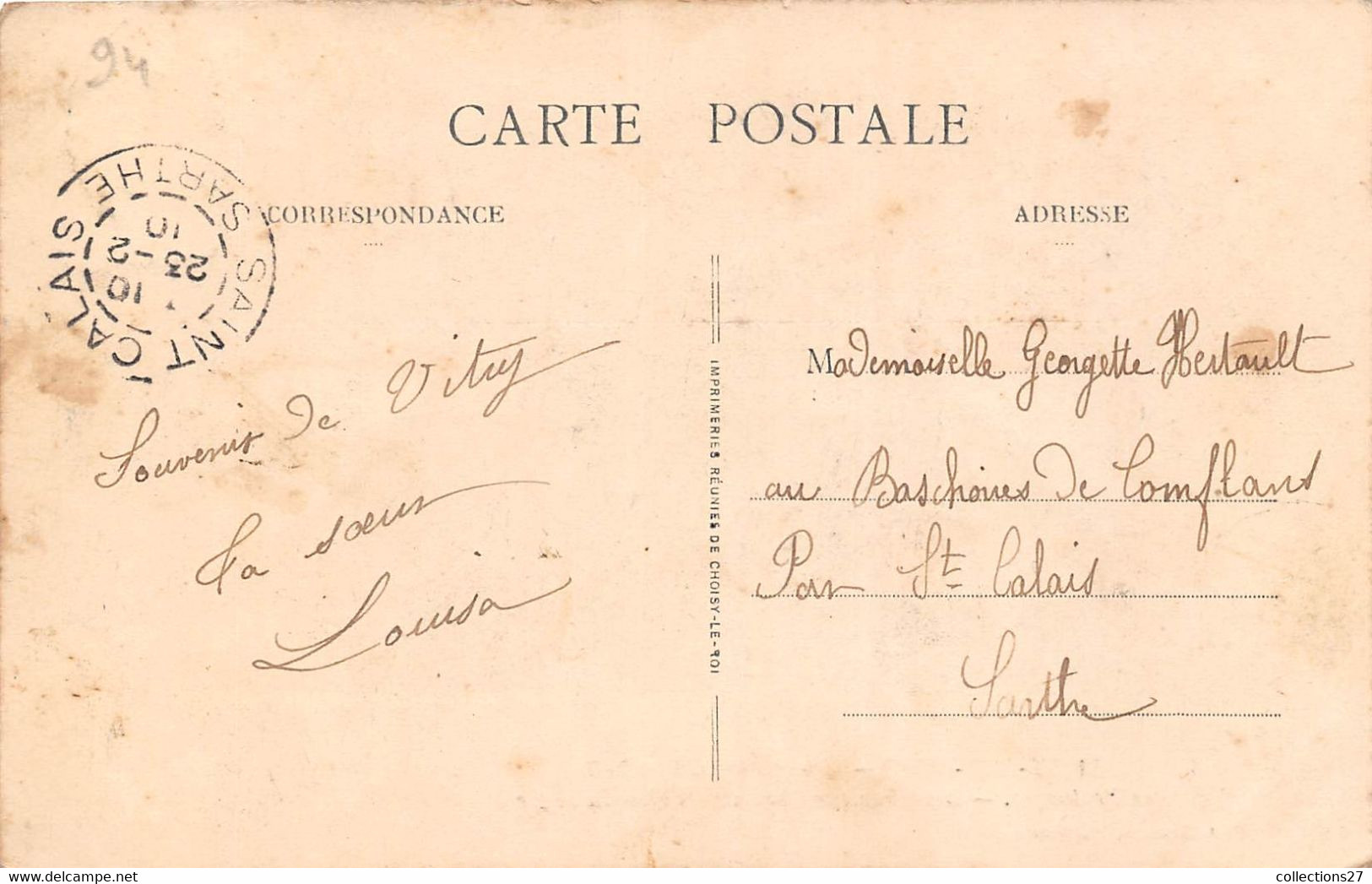 94-VITRY-SUR-SEINE- INONDATION 1910, LES PROLONGES, OMNIBUS SUR L'AVENUE DU CHEMIN DE FER - Vitry Sur Seine