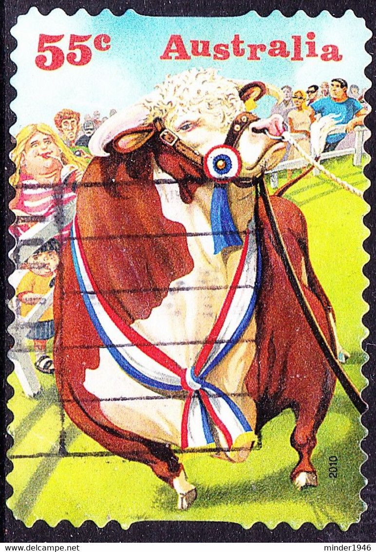 AUSTRALIA 2010 55c Multicoloured, Come To The Show-Prize Bull Self-Adhesive SG3367 FU - Used Stamps