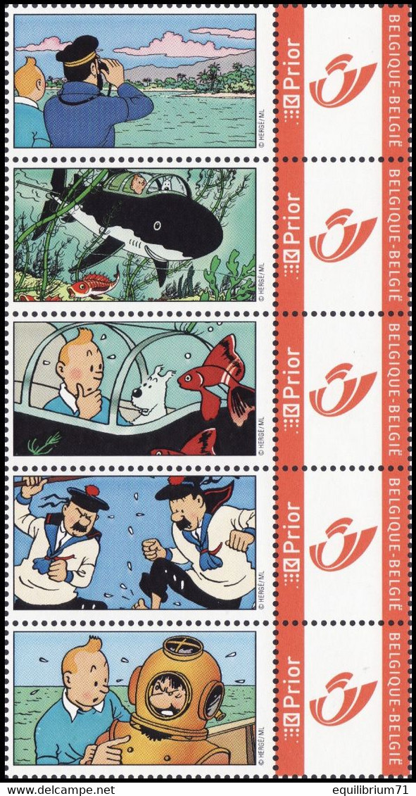DUOSTAMP/MYSTAMP**(Carnet) - Tintin / Kuifje / Tim - Rackham Le Rouge - Scharlaken Rackham / (Hergé) - Philabédés (comics)
