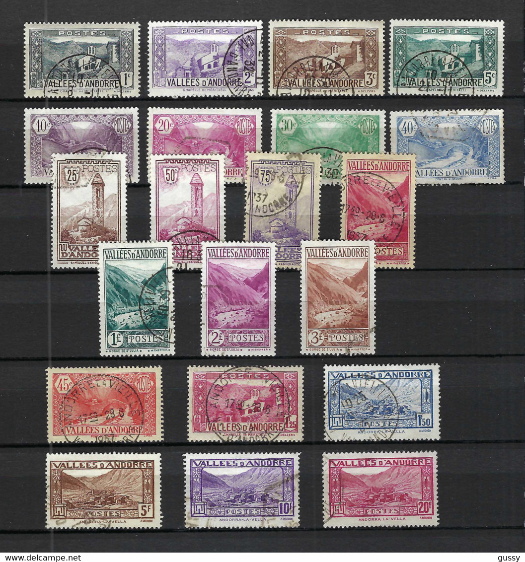 ANDORRE FRANCAIS 1937-43: Lot De "Paysages", Obl. CAD - Oblitérés