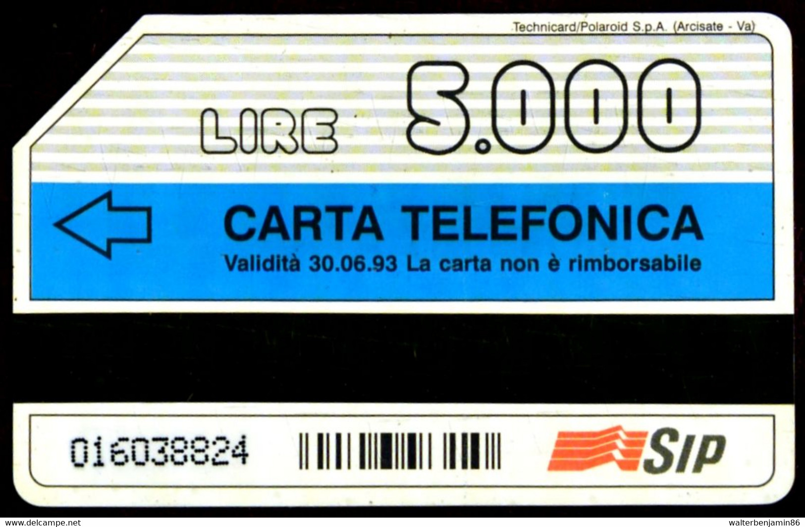 G 118 C&C 1211 A SCHEDA TELEFONICA USATA CARTA INFINITA 30.06.93 5 TEP VARIANTE LATO B OPACO - Errori & Varietà