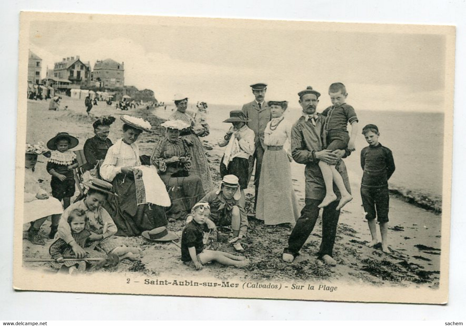 14 ST SAINT AUBIN Sur MER Familles Sur La Plage Maitre Nageur ? Et Enfants 1910    / D04 2022 - Saint Aubin