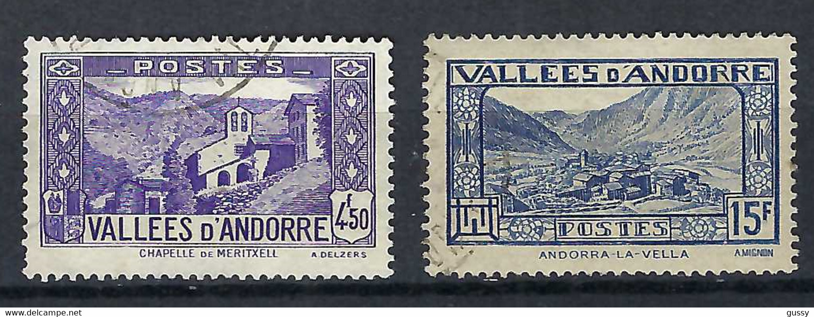 ANDORRE FRANCAIS 1937-43: Lot De "Paysages", Obl. CAD - Gebruikt