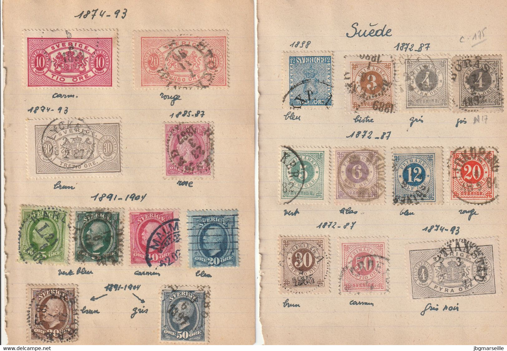 30 T Anciens De SUEDE + 18 T De FINLANDE.... Sur Feuilles De Carnet.....des Bonnes Valeurs....à Voir - Sonstige & Ohne Zuordnung