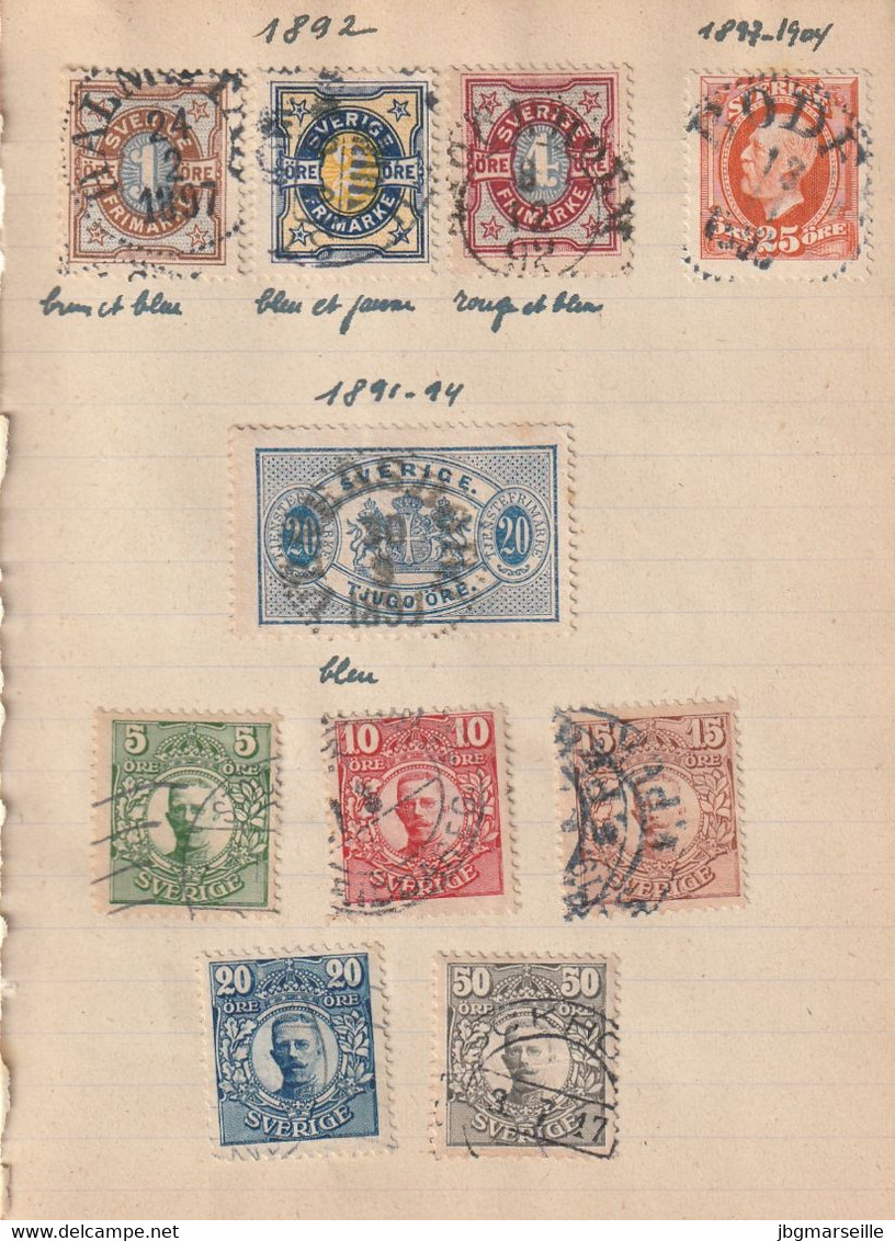 30 T Anciens De SUEDE + 18 T De FINLANDE.... Sur Feuilles De Carnet.....des Bonnes Valeurs....à Voir - Andere & Zonder Classificatie