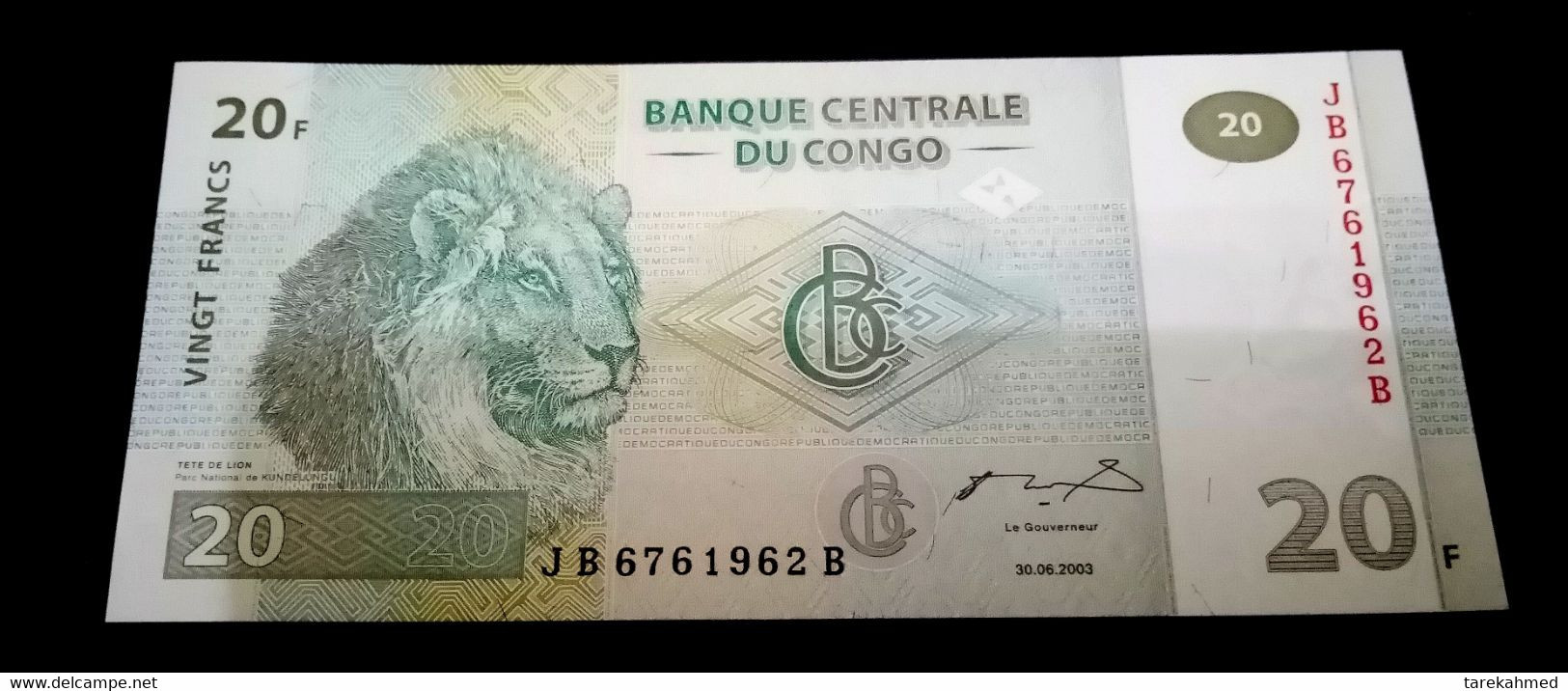 Congo Democratic Republic , 20 Francs , 2003 , P (94a) UNC - Republik Kongo (Kongo-Brazzaville)