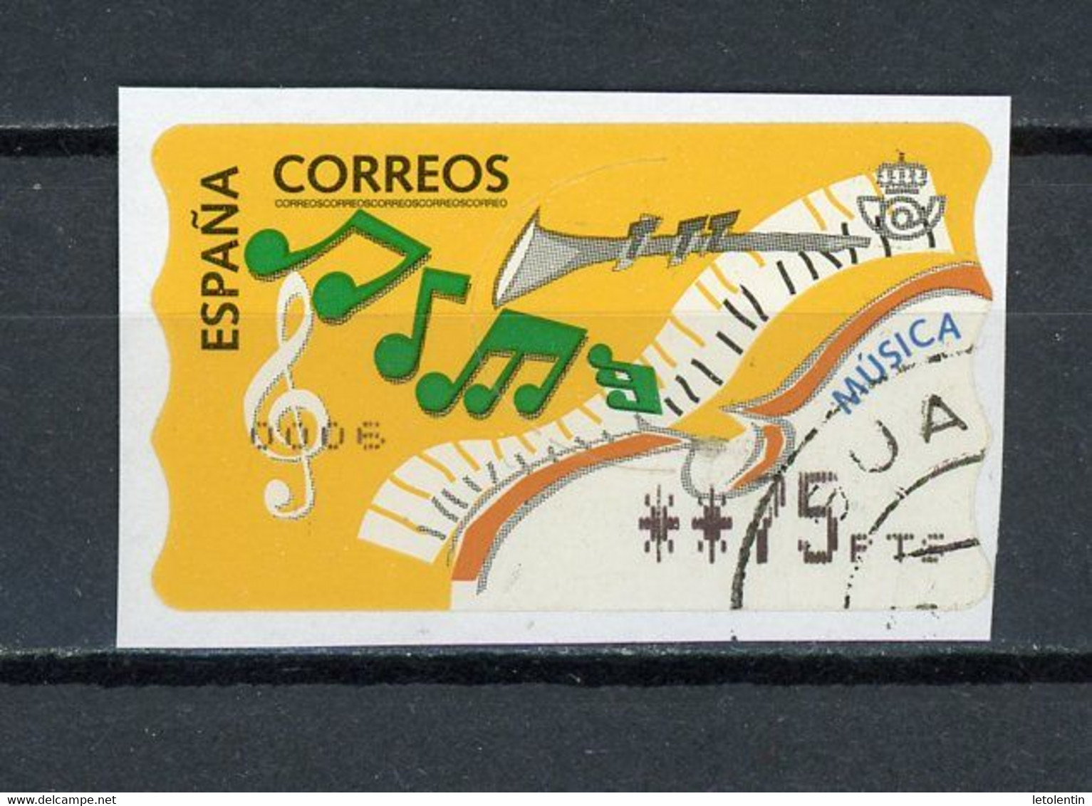 ESPAGNE : TIMBRE DE DISTRIBUTEUR - N° Yvert 16 Obli. SUR FRAGMENT - Timbres De Distributeurs [ATM]