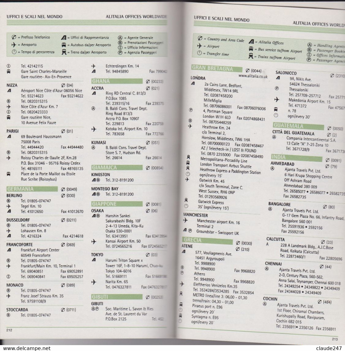 Alitalia Easy Timetable - Orario Generale Periodo Oct 31 2004 26 Mar 2005 - Horarios