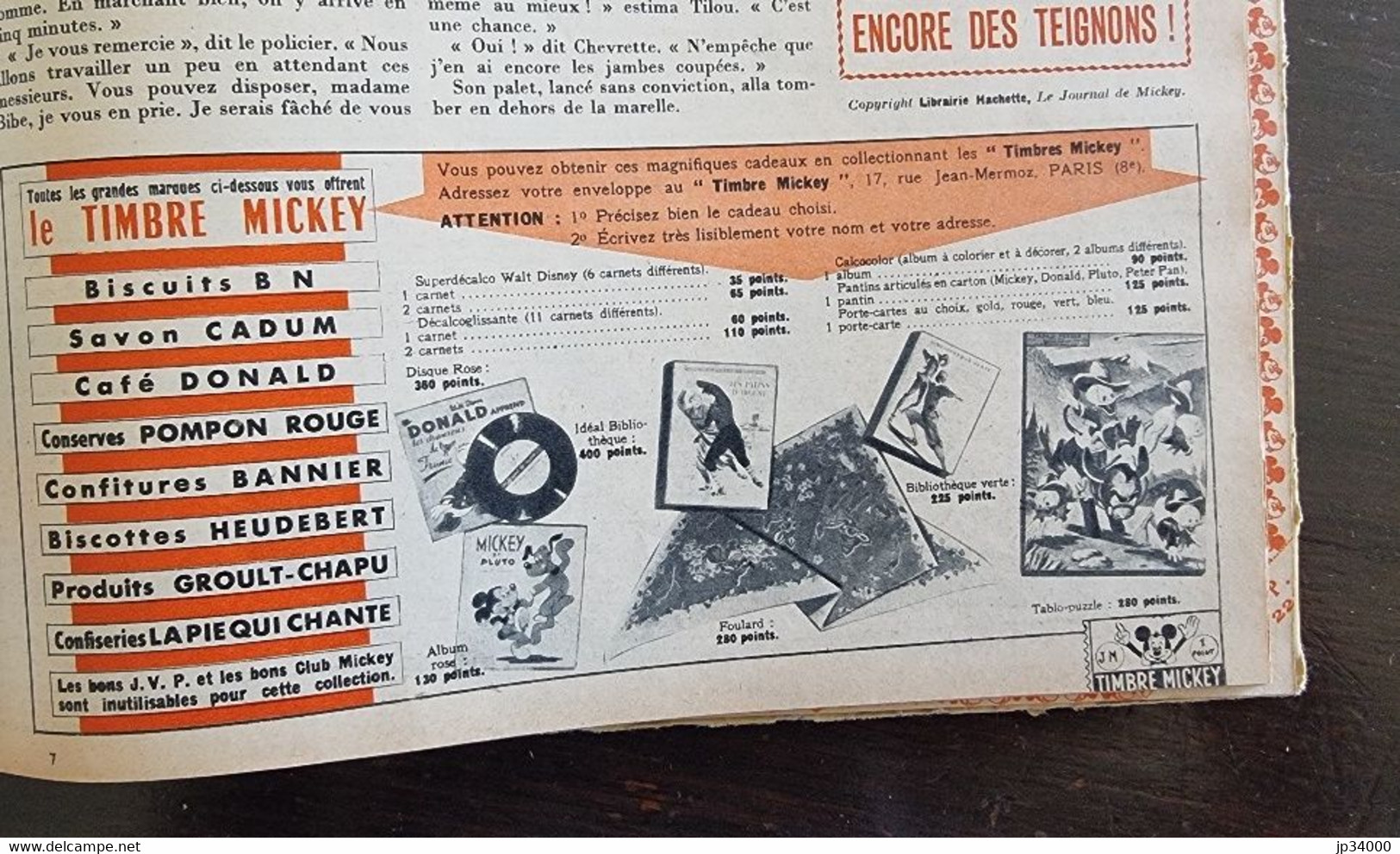 JOURNAL DE MICKEY album N°9 (numéros 209 à 234) publié en 1956