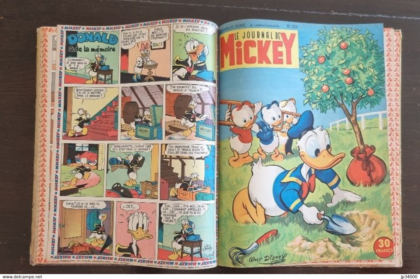 JOURNAL DE MICKEY album N°9 (numéros 209 à 234) publié en 1956