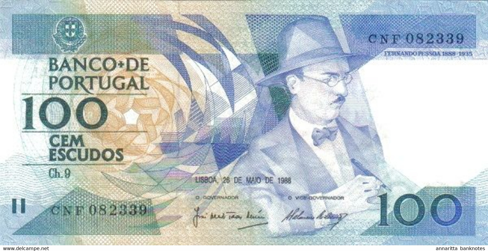 Portugal 100 Escudos 1988, 26.5.1988 UNC, P-179e - Portugal