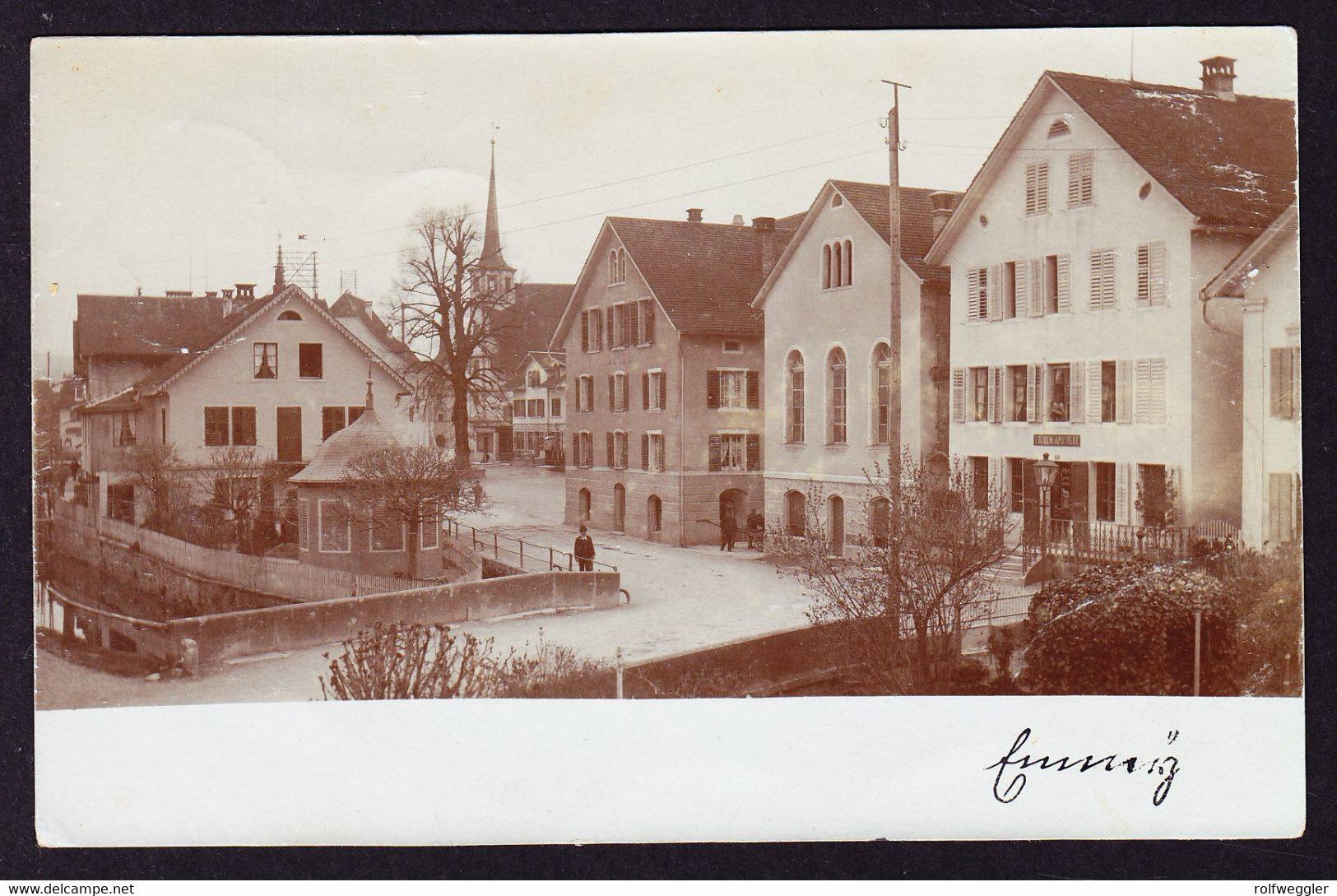 1900 Gelaufene Foto AK Aus Reinach. Marke Defekt. - Reinach