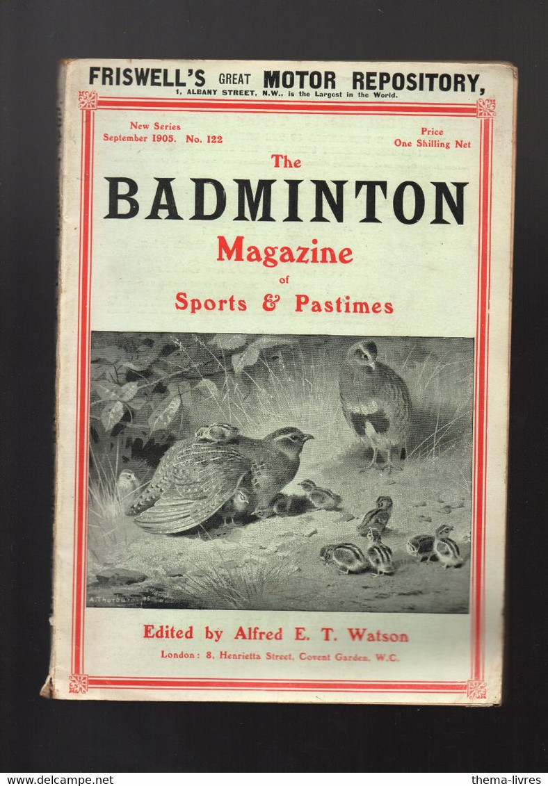 (sports) ( An Anglais)  THE BADMINGTON MAGAZINE Of Sports And Pastimes  N°148  SEPT 1905   (M4368) - 1900-1949