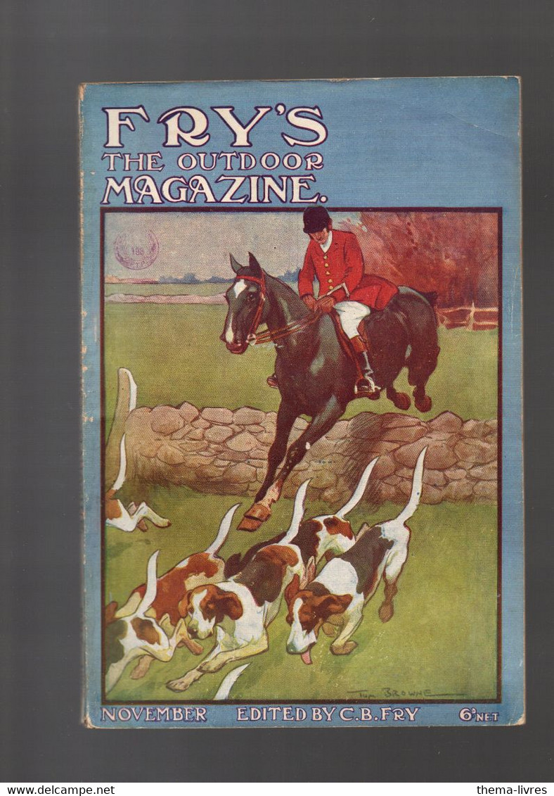 (sports) ( An Anglais)  FRY'S OUTDOOR MAGAZINE  N)44 NOV 1907 (M4370) - 1900-1949