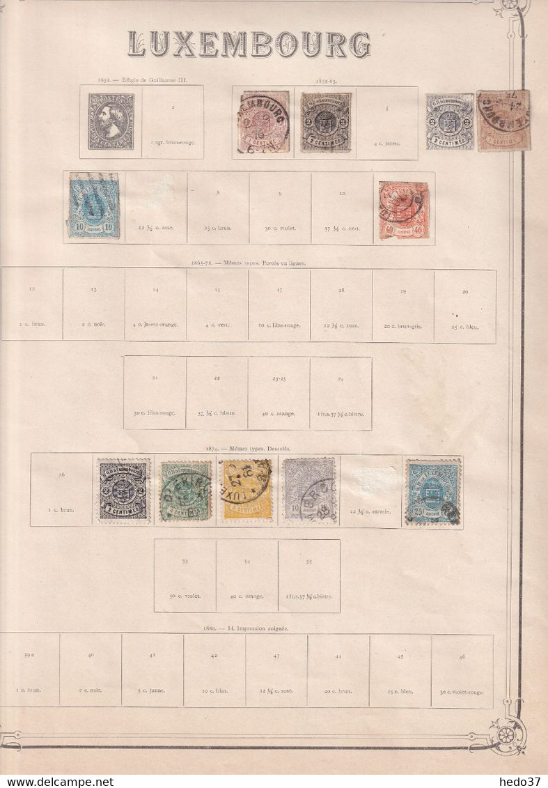 Luxembourg - Collection Ancienne Vendue Page Par Page - Tous états - Colecciones