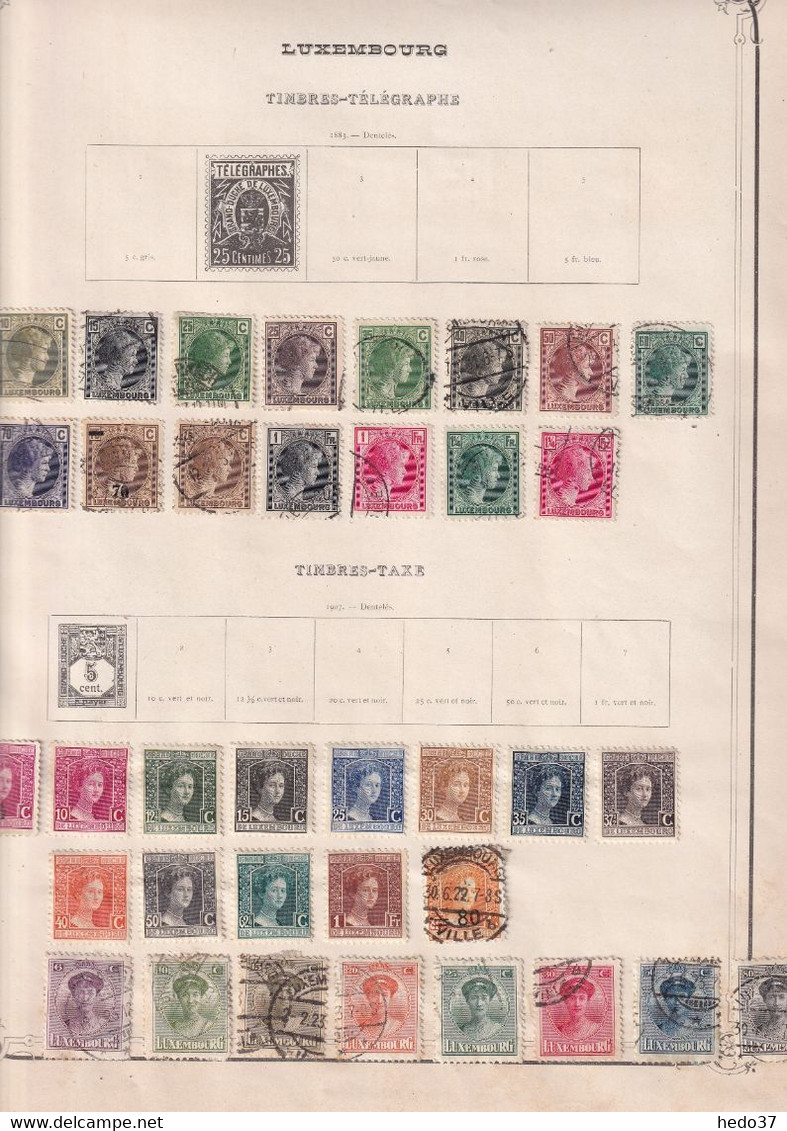 Luxembourg - Collection Ancienne Vendue Page Par Page - Tous états - Colecciones