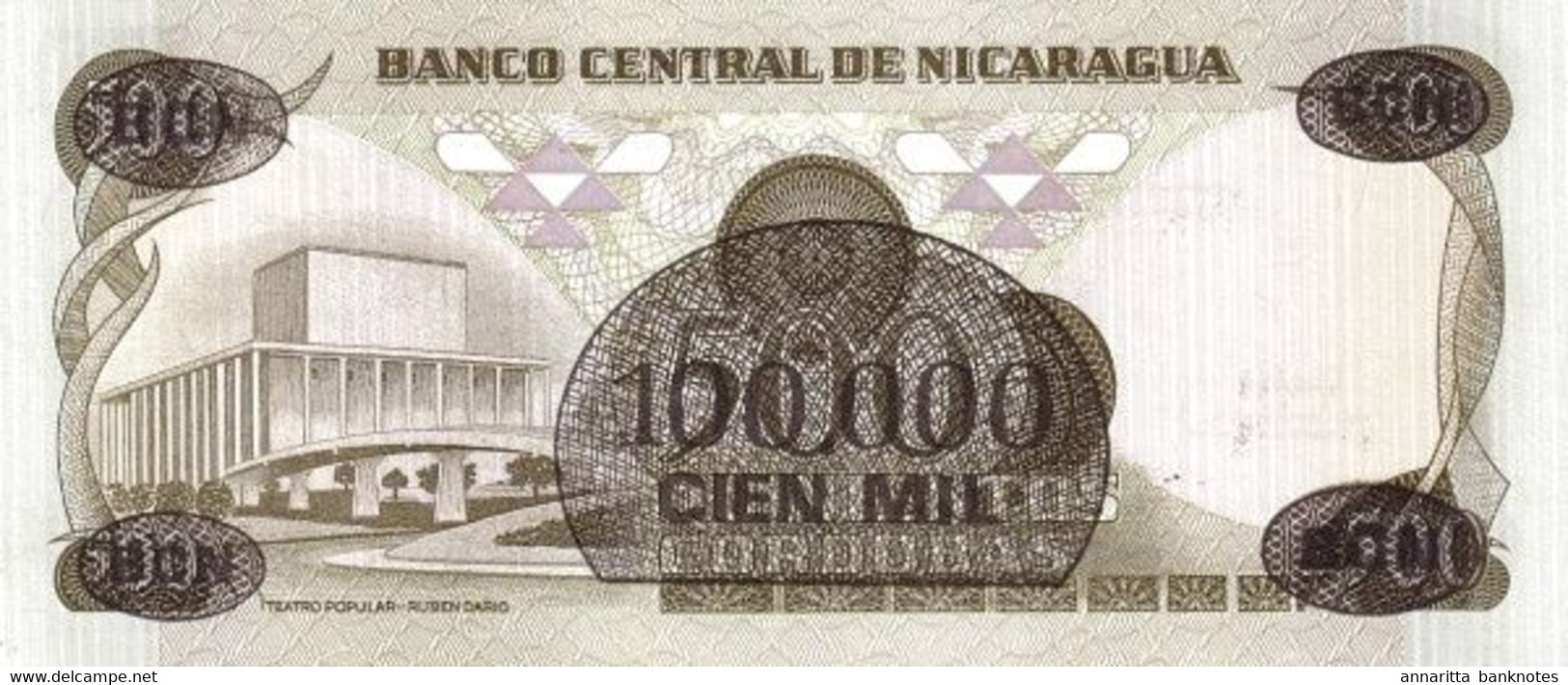 Nicaragua 100000 Córdobas 1987, UNC, P-149a, NI443a - Nicaragua