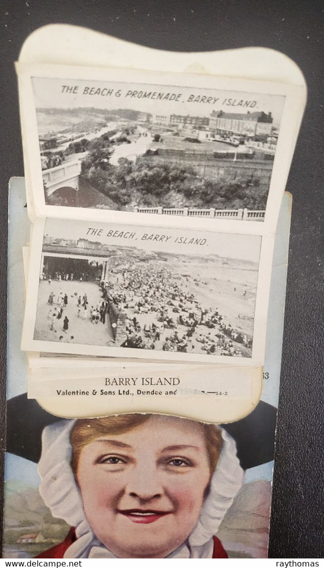 2 OLD MULTI PICTURE POSTCARDS - RHYL, NORTH WALES AND BARRY, SOUTH WALES