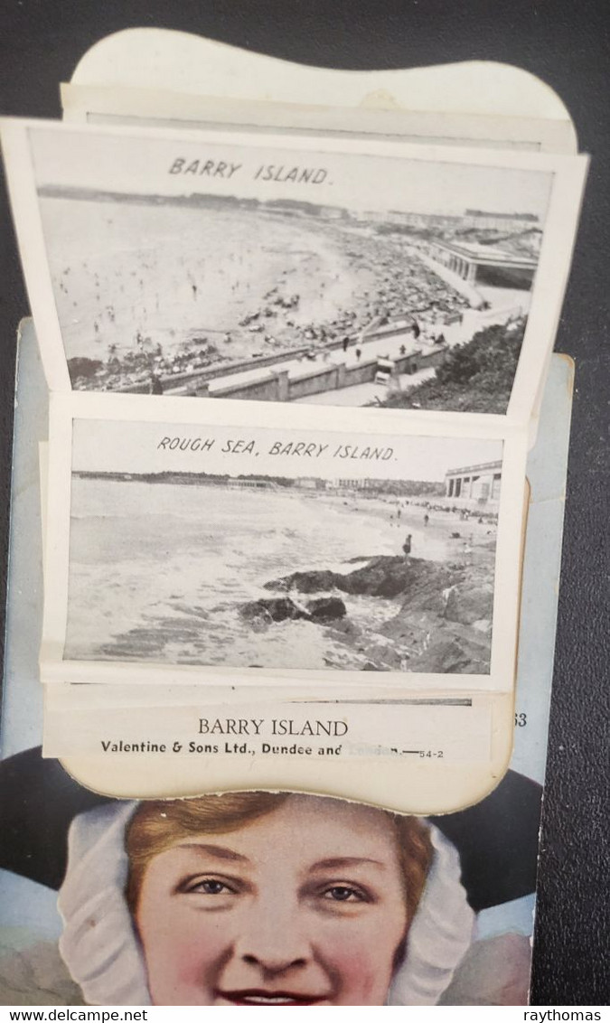 2 OLD MULTI PICTURE POSTCARDS - RHYL, NORTH WALES AND BARRY, SOUTH WALES