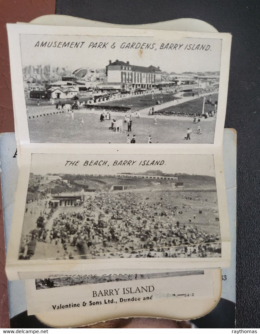 2 OLD MULTI PICTURE POSTCARDS - RHYL, NORTH WALES AND BARRY, SOUTH WALES