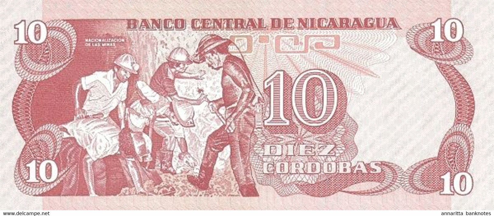 Nicaragua 10 Córdobas 1979, UNC, P-134a, NI428a - Nicaragua