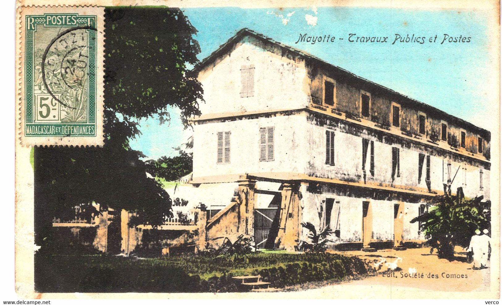 Carte POSTALE  Ancienne De MAYOTTE - Travaux Publics & Poste - Mayotte