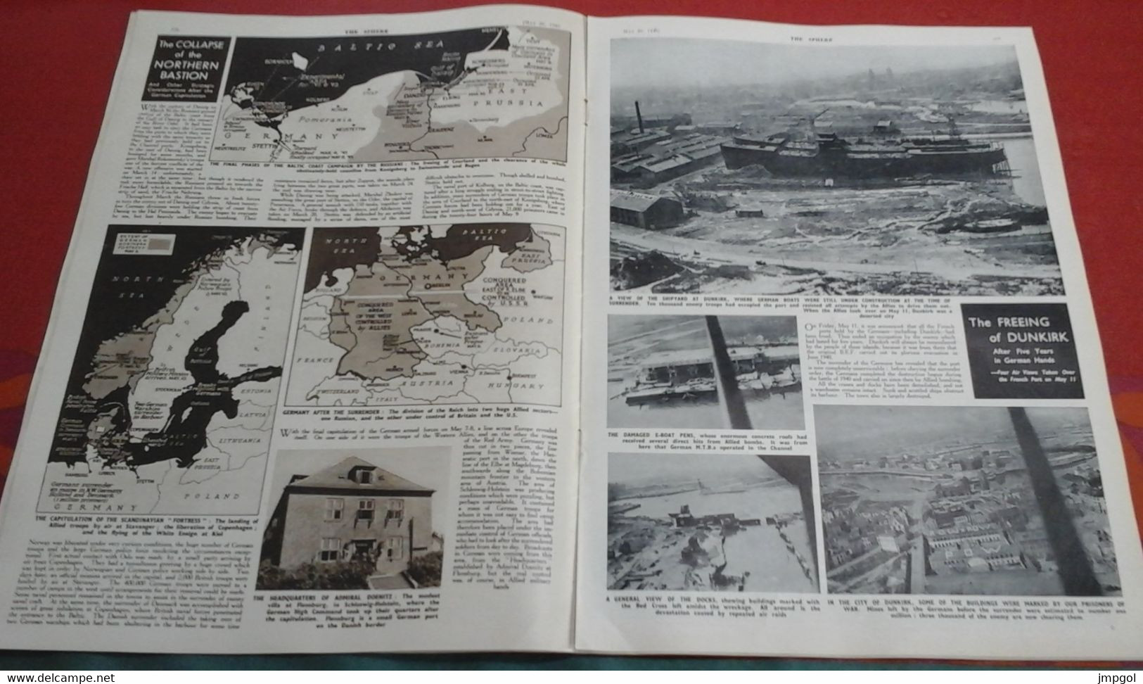 WW2 The Sphere 26 Mai 1945 Heligoland Bataille De Berlin Berchtesgaden Incendié Reddition Nazis Trieste Prague  Dunkirk - Armée/ Guerre