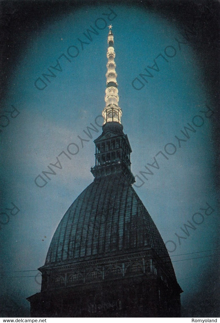 CARTOLINA  TORINO,PIEMONTE,LA MOLE ANTONELLIANA M.168 (ANTONELLI 1863)-NOTTURNO,RELIGIONE,BELLA ITALIA,NON VIAGGIATA - Mole Antonelliana