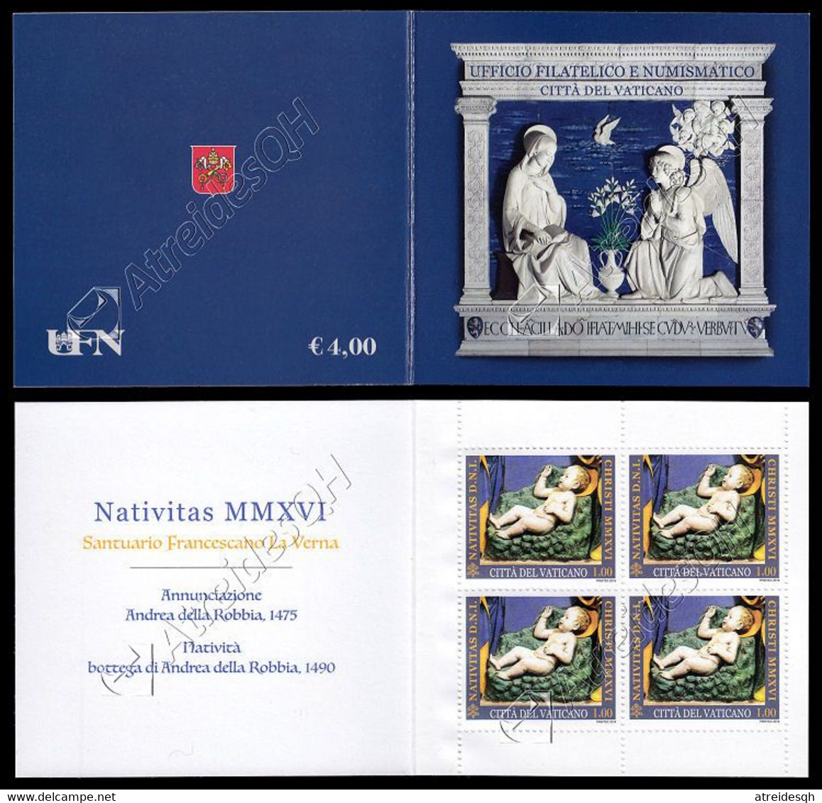 [Q] Vaticano / Vatican 2016: Libretto Natale / Christmas Booklet ** - Carnets