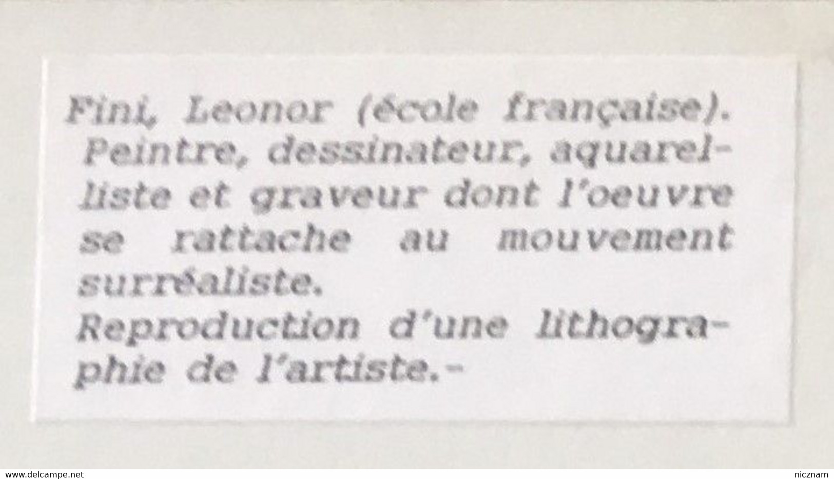 Leonor FINI (1907-1996) - Histoire D'O - Zeitgenössische Kunst