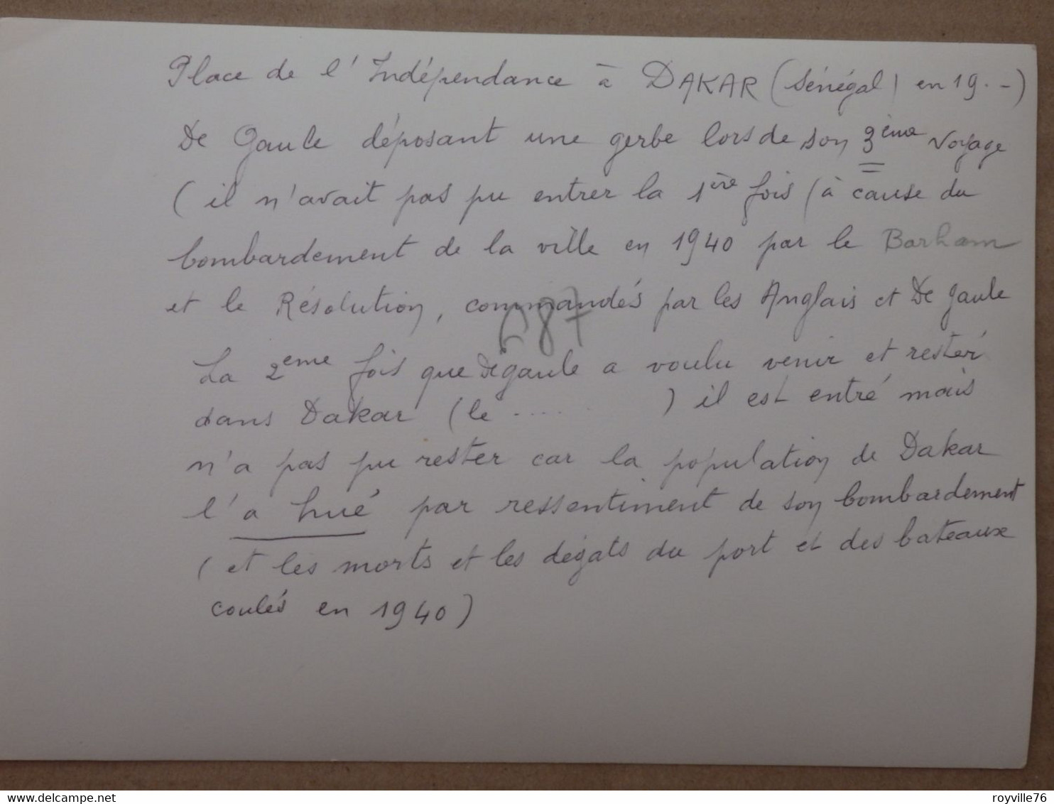 Photo Du Général De Gaulle Déposant Une Gerbe Lors De Son 3éme Voyage à Dakar (Sénégal) (18/13 Cm) 1960 - Guerre, Militaire