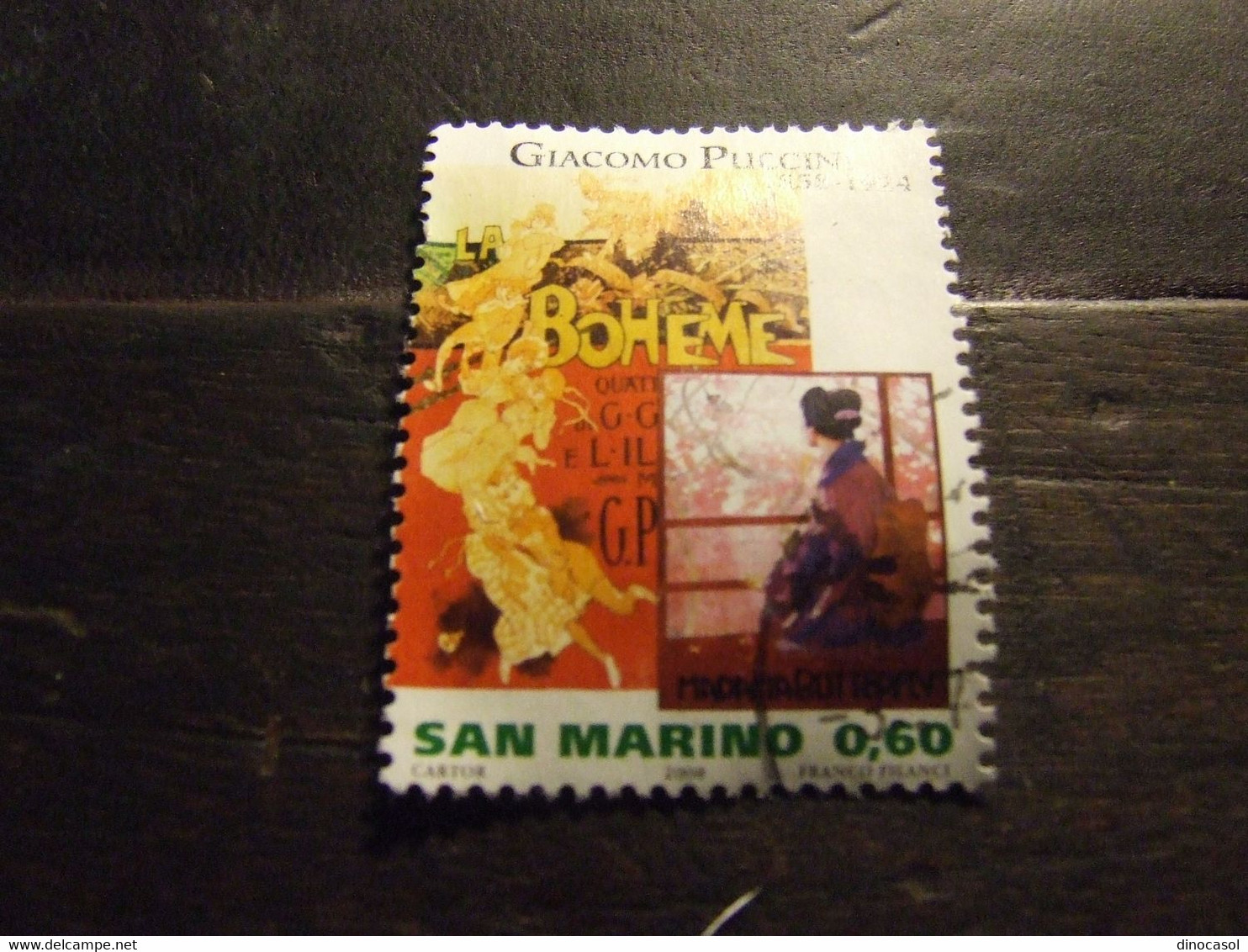 SAN MARINO 2008 PUCCINI 60 C USATO - Used Stamps