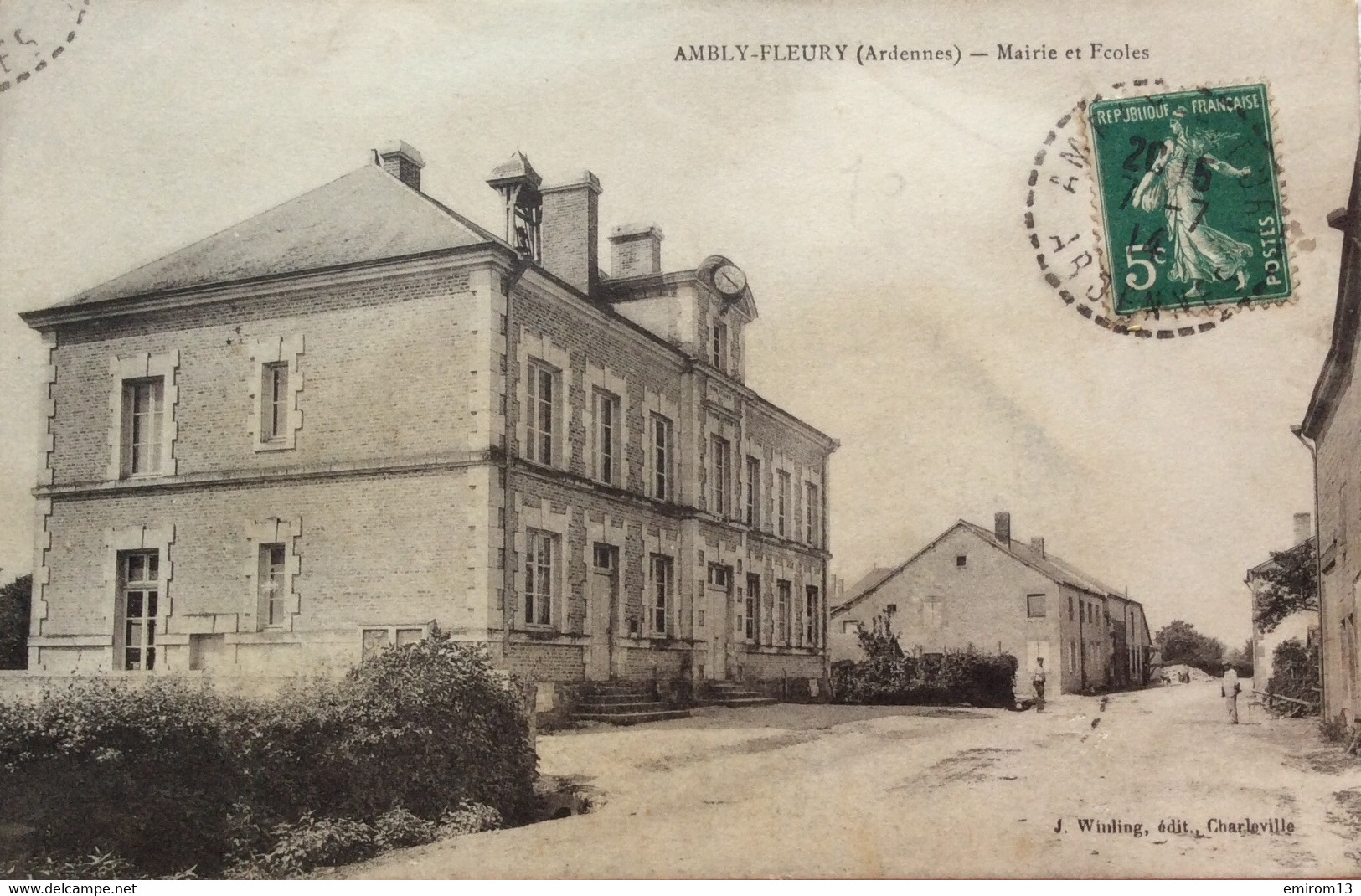 [08] Ambly Fleury (Ardennes) Mairies Et écoles J. Winling édit Charleville - Other & Unclassified