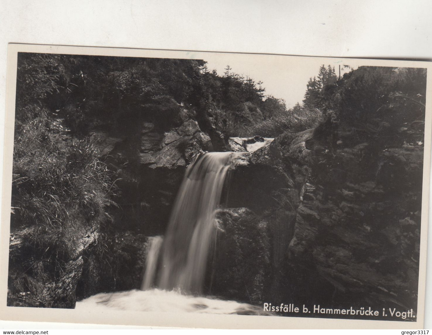 B6374) RISSFÄLLE Bei HAMMERBRÜCKE I. Vogtl. - ALT !  Gel. 1937 - Vogtland