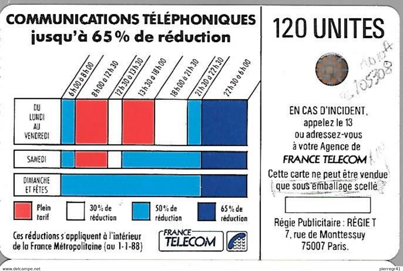 CARTE-PUBLIC-120U-Ko10A.610-SC4 On-Offset Glacé-Texte1-CORDON BLEU-V°6Pe-105308/Hors Cadre(sur  Ligne Emballage-TBE-Luxe - Cordons'