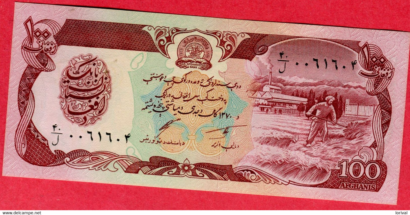 100 Afghanis Neuf 2 Euros - Afghanistan