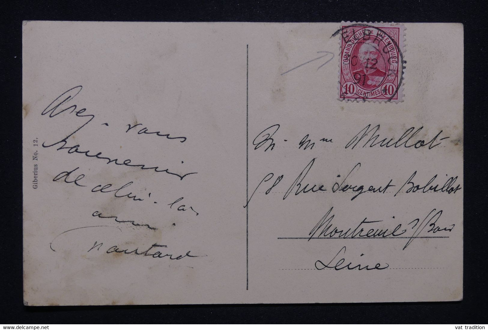 LUXEMBOURG - Type Adolph Sur Carte Postale De Luxembourg ( Timbre Semble être Rajouté, Oblitération De 1891 ) - L 130149 - 1891 Adolfo De Frente