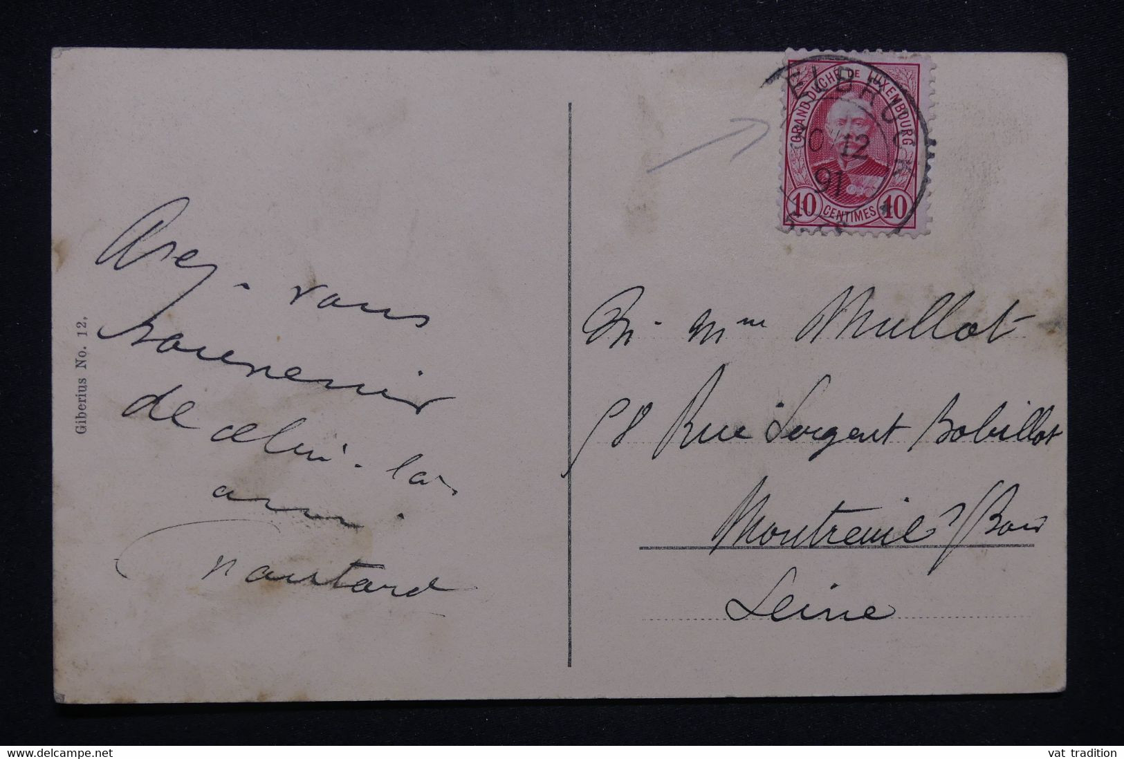 LUXEMBOURG - Type Adolph Sur Carte Postale De Luxembourg ( Timbre Semble être Rajouté, Oblitération De 1891 ) - L 130149 - 1891 Adolfo Di Fronte