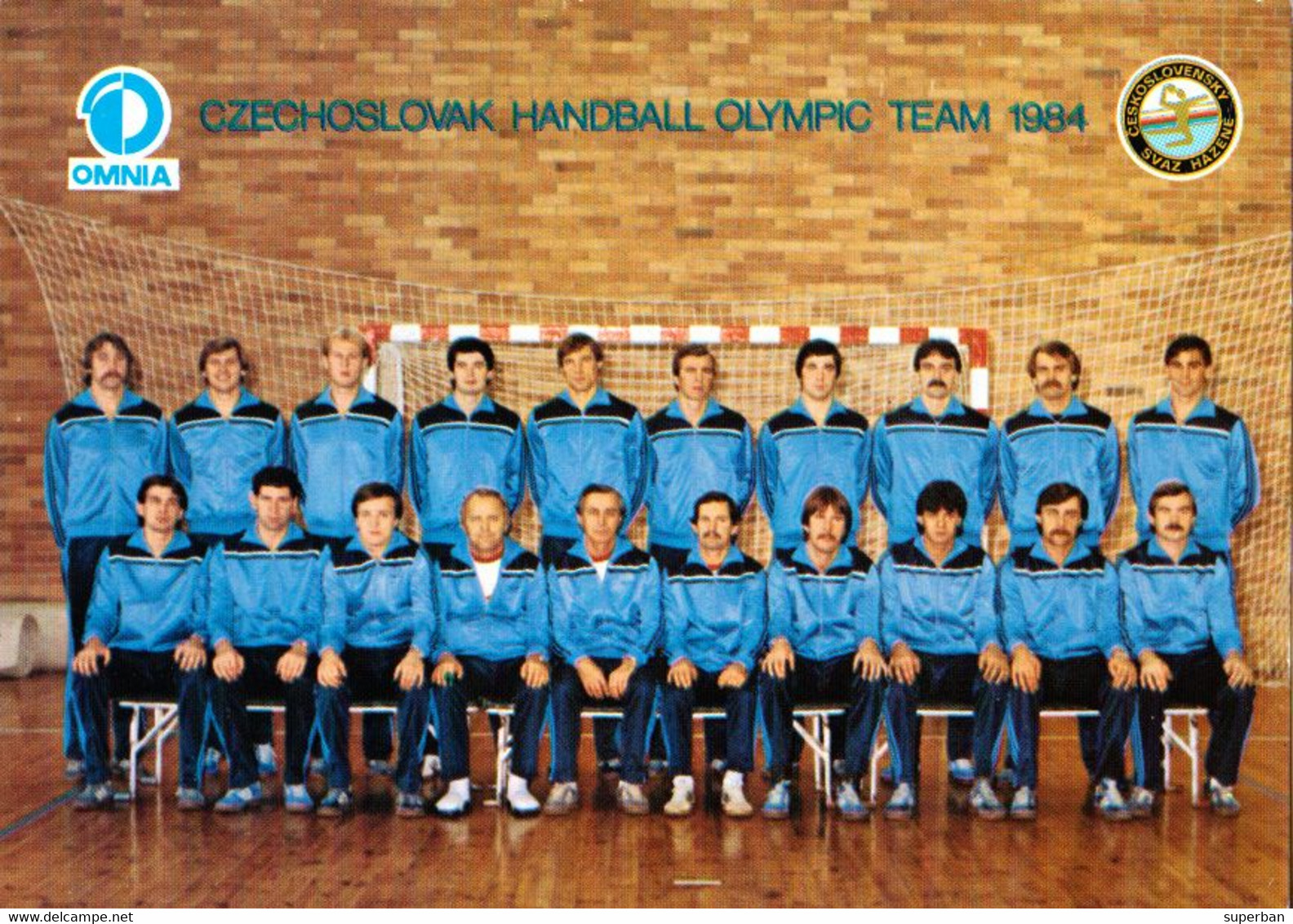 CZECHOSLOVAK HANDBALL OLYMPIC TEAM - 1984 / ÉQUIPE OLYMPIQUE DE HANDBALL De TCHÉCOSLOVAQUIE - 1984 - RRR ! (ak151) - Balonmano