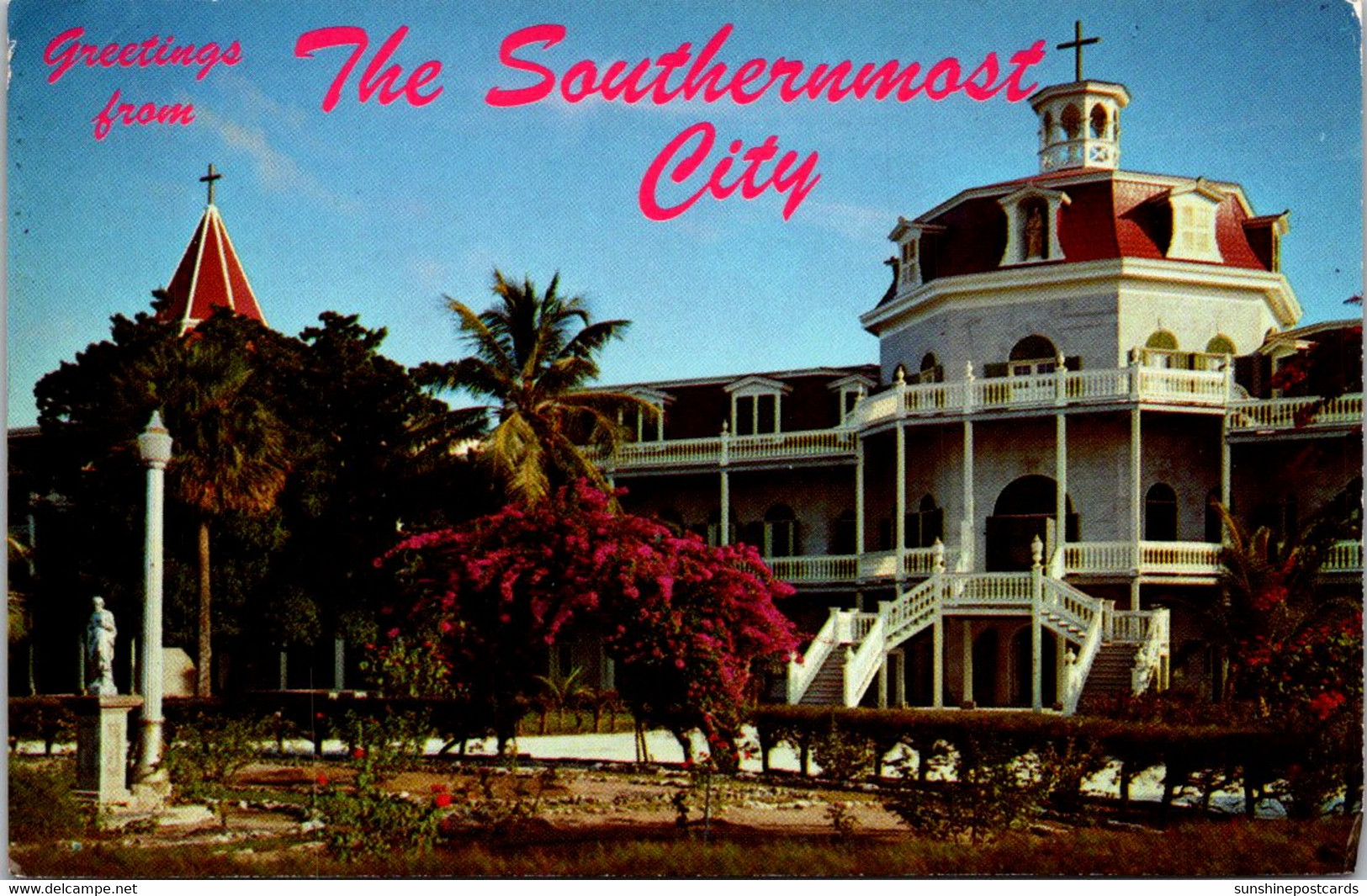 Florida Key West Greetings From The Southernmost City Showing Convent Of Mary Immaculate - Key West & The Keys