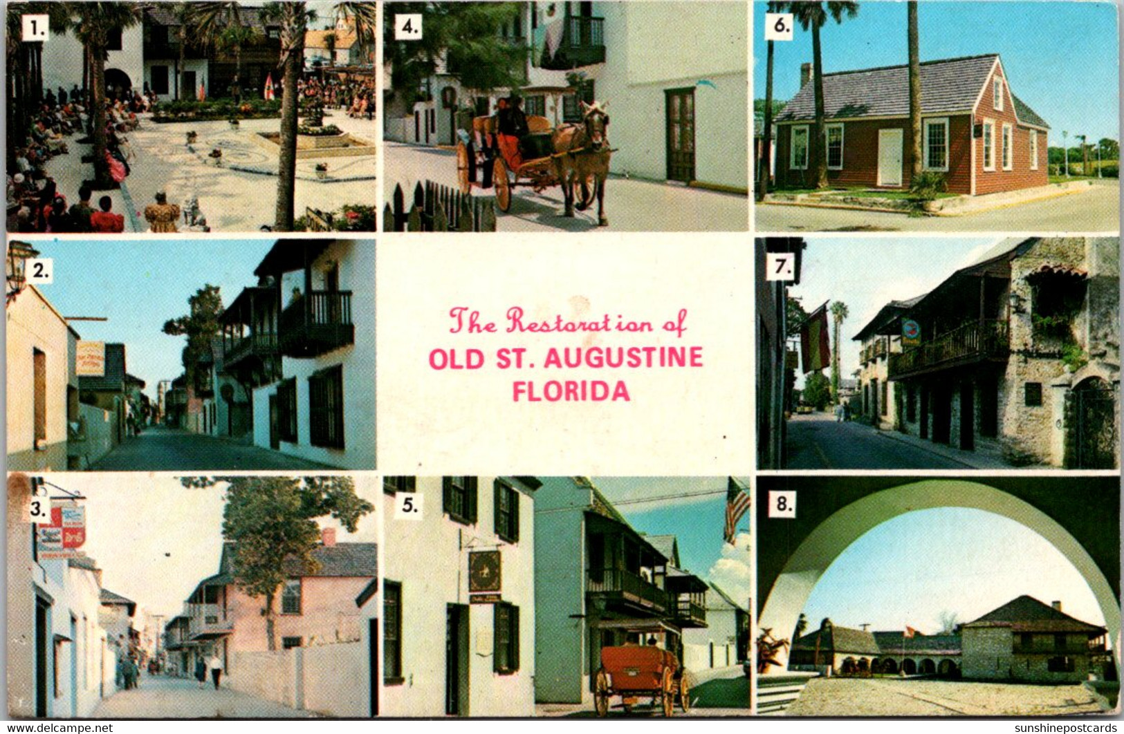 Florida Old St Augustine Restoration Multi View 1984 - St Augustine